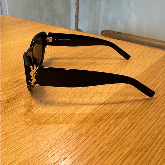 Saint Laurent Glossy Black Sunglasses - Picture 2 of 5